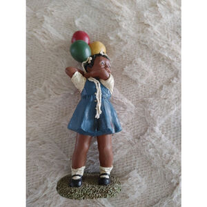 All God's Children Collectibles Figurines - Debi Blue Dress Balloons #25 Retired
